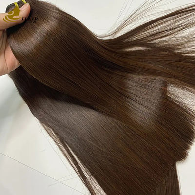 Vietnam Super Double Drawn Bone Straight Brown #4 Human Hair Bundles