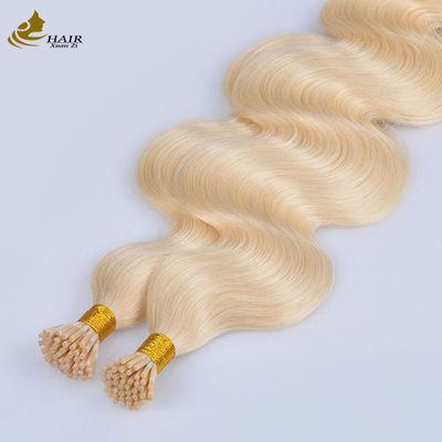 100% European Virgin Human Hair Prebonded Hair Extensions Fusion I Tip Hair Extension