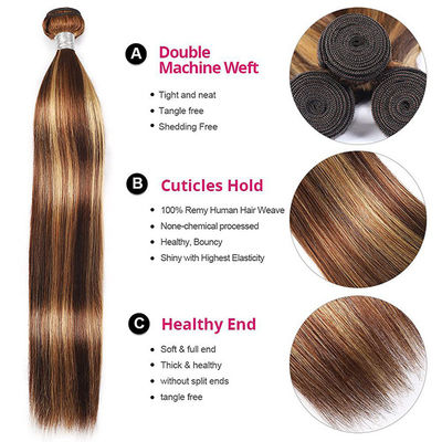 Piano 4/27 Ombre Human Hair Extensions Highlight 100 Virgin Human Hair Bundles