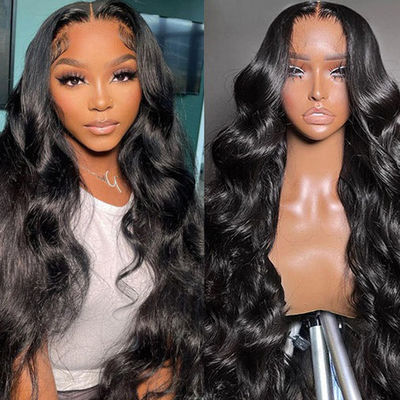Virgin Human Hair Wig Glueless Customized Human Hair Wigs Body Wave Front Lace Wigs