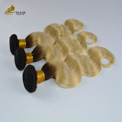 613 Blond Virgin Human Hair Bundles Weft Extensions With Closure With Fast Shipping
