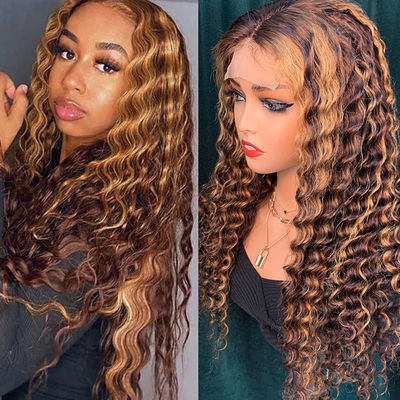 Ombre Virgin Human Hair Full Lace Human Hair Lace Wigs For Natural Look And Feel
