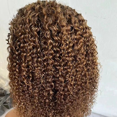 Colored Bob Front Lace Wig 13X4 Front Lace Wig Curl Human Hair Lace Wig 180%