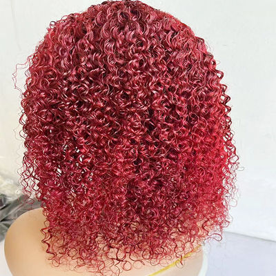 Colored Bob Front Lace Wig 13X4 Front Lace Wig Curl Human Hair Lace Wig 180%