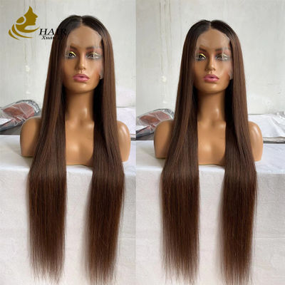 Peruvian 100% Virgin Human Hair Straight Ombre Front Lace Customized Human Hair Wig