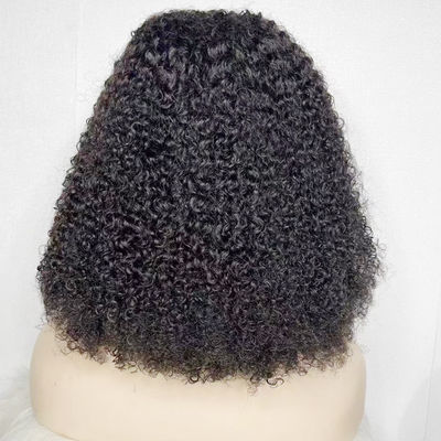 100% Virgin Peruvian Kinky Curl Customized Human Hair Lace Front Wigs For Sale