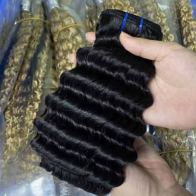 Raw Human Hair Deep Wave Virgin Brazilian Hair Bundles