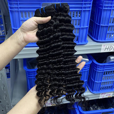 Wholesale 100% Virgin Cuticle Aligned Cheap Natural Black Deep Wave Unprocessed Raw Brazilian Human Hair Bundles