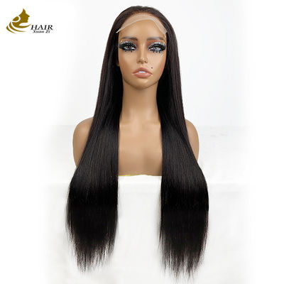Vendors Wholesale 6*6 Frontal Lace Virgin Human Hair Natural Black Straight Wigs With Anti-Slip Strips