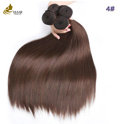 4# Color Chocolate Brown Straight Ombre Human Hair Bundle Weft