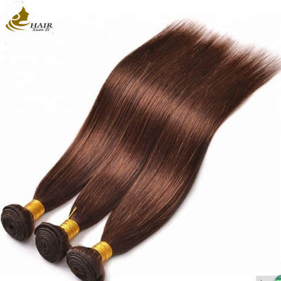 4# Color Chocolate Brown Straight Ombre Human Hair Bundle Weft