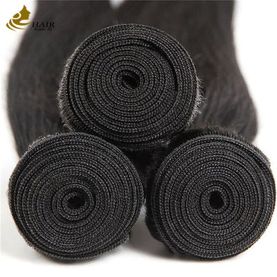 No Shedding Virgin Human Hair Straight Hair Weft Machine Double Weft