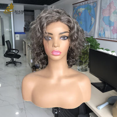 Customized Virgin Human Hair Gery 5*5 HD Natural Wave Glueless Silk Top Full Lace Wig