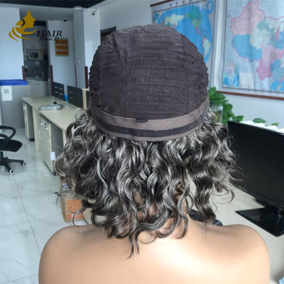 Customized Virgin Human Hair Gery 5*5 HD Natural Wave Glueless Silk Top Full Lace Wig