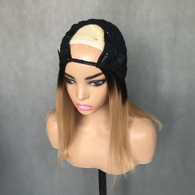 U Part Wig T1b/27 Color Beginner Friendly Straight Glueless Protective Style Human Hair Wig 150% Density