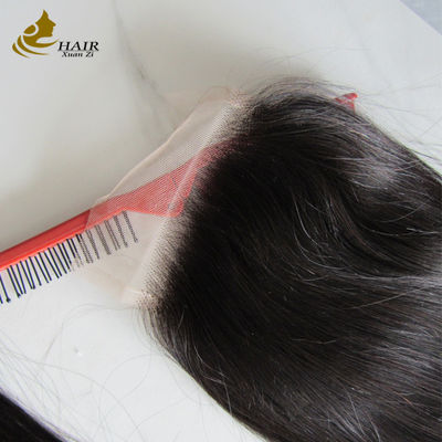 Transparent 4*4 Lace 20 Inch Natural Black Straight Human Hair Lace Closure