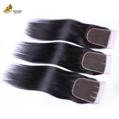 Transparent 4*4 Lace 20 Inch Natural Black Straight Human Hair Lace Closure