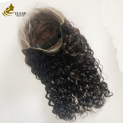 250% Density 20inch Natural Black Water Wave HD 13*6 Glueless Full Lace Wig With Natural Full Hairline