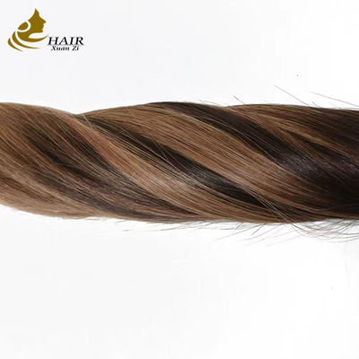 Customized Color Straight 100% Real Virgin Human Hair Tape In Hair Extensions