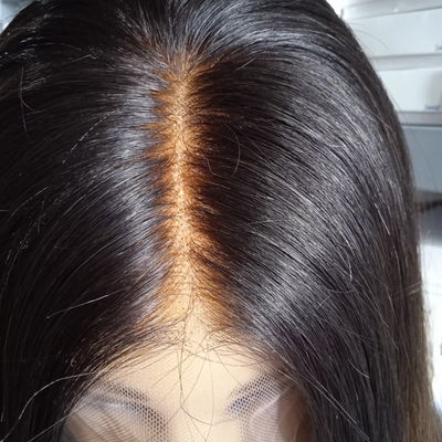 Customized Floating Button Gradient Color Human Hair Lace Wig 26inch 13*6 front lace wig