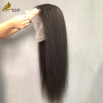 360 Full Yaki Preplucked Exotic Kinky Straight Lace Front Human Hair Wig
