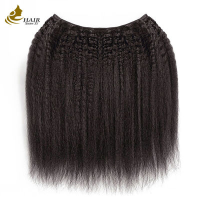22inch Natural Black Kinky Straight Brazilian Virgin Human Hair Bundle Hair Weft