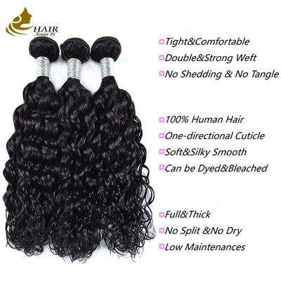 High Qulity Best 100% Virgin Human Hair Bundles Water Wave Natural Black Can Be Bleached And Dyed