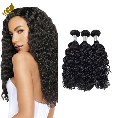 High Qulity Best 100% Virgin Human Hair Bundles Water Wave Natural Black Can Be Bleached And Dyed