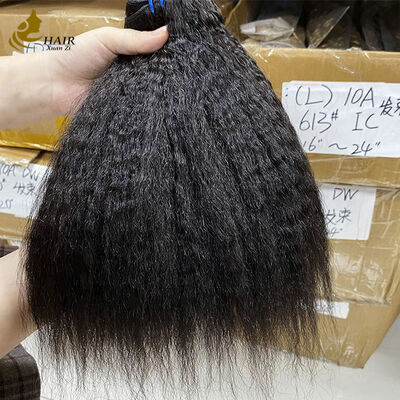 Factory Price Indian Kinky Straight Raw Hair Virgin Cuticle Aligned Human Hair Bundles