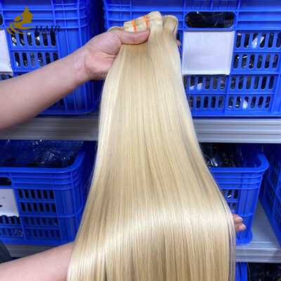 2025 Top Selling 100% Raw Virgin Blonde Human Hair Bundles Weft Light Color Hair Bundles