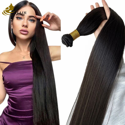 quality Human Hair 100% Straight Bundles 100g Natural Black Virgin Human Hair Bundles  factory