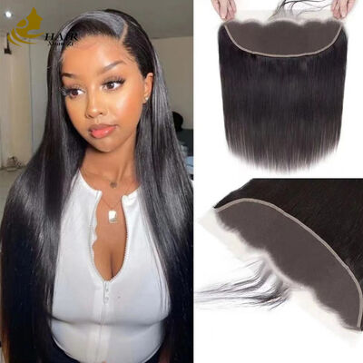 quality 13*4 Frontal Handmade Lace Closures 100% Human Hair Front Lace Closure factory