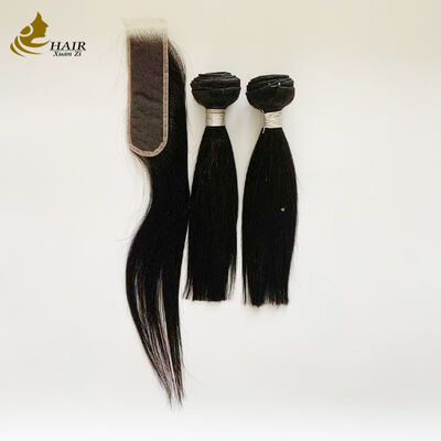quality Factory Price Raw Vietnamese 100% Virgin Straight Virgin Human Hair Bundle With 4*4 Closure factory
