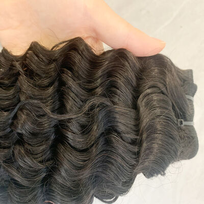 quality 26inch Deep Curl Natural Black Virgin Human Hair Bundles factory